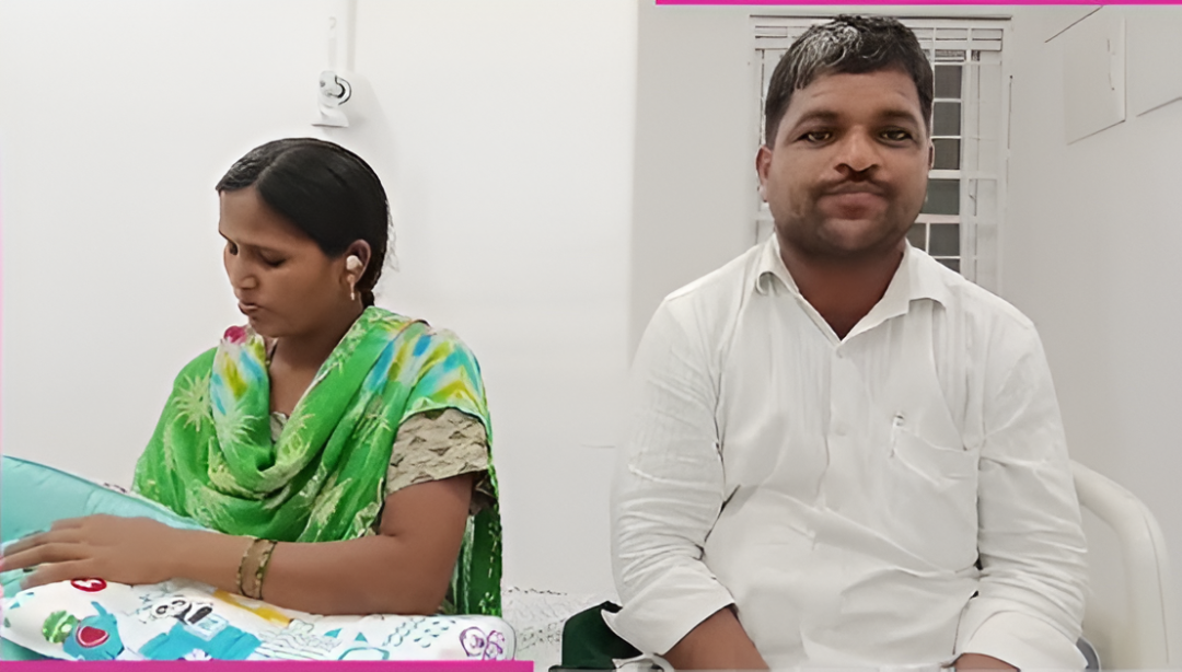 Family with newborn baby